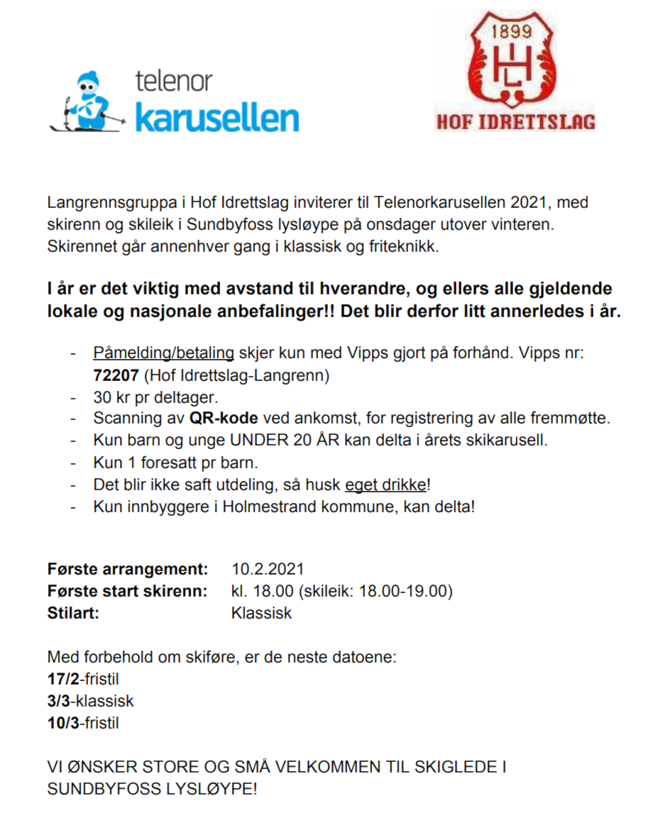 Velkommen til skirenn og skileik!